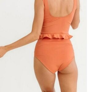 LIME RICKI REVERSIBLE Swim Bottoms Size Small High Wiasted